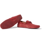Tod's - Gommino Suede Driving Shoes - Red