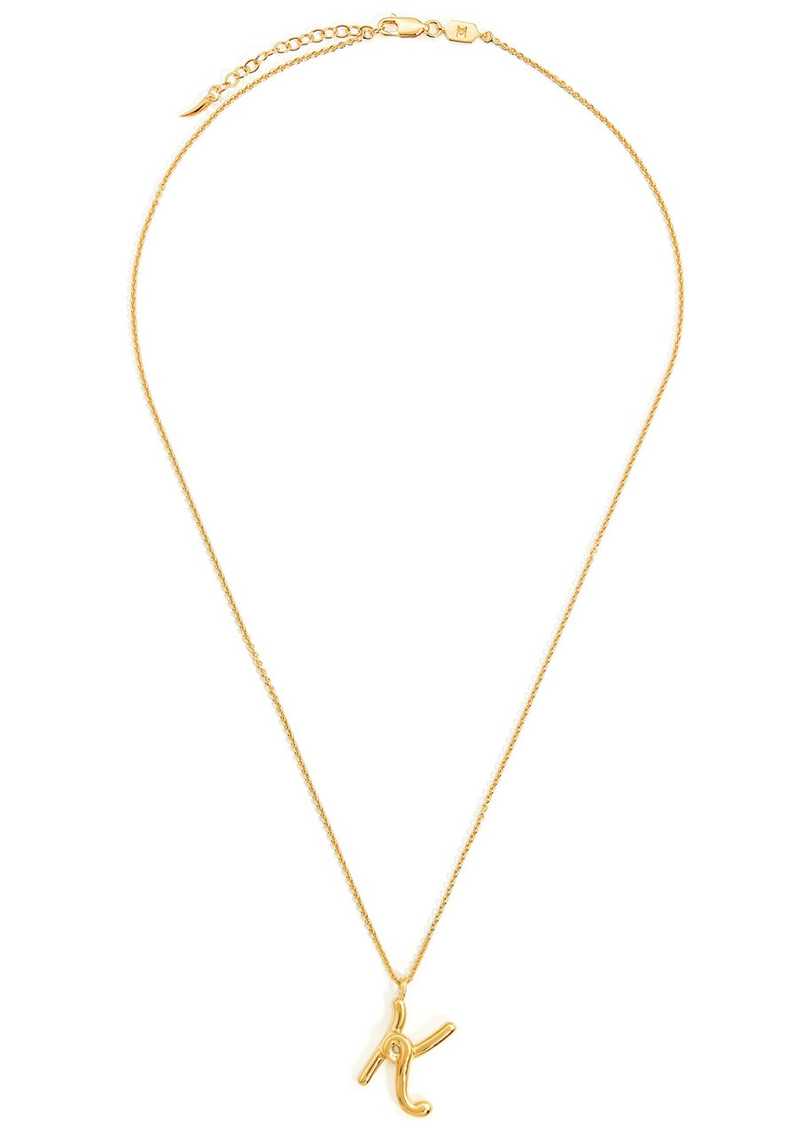 Missoma K Initial 18kt Gold-plated Necklace