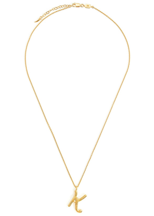 Photo: Missoma K Initial 18kt Gold-plated Necklace