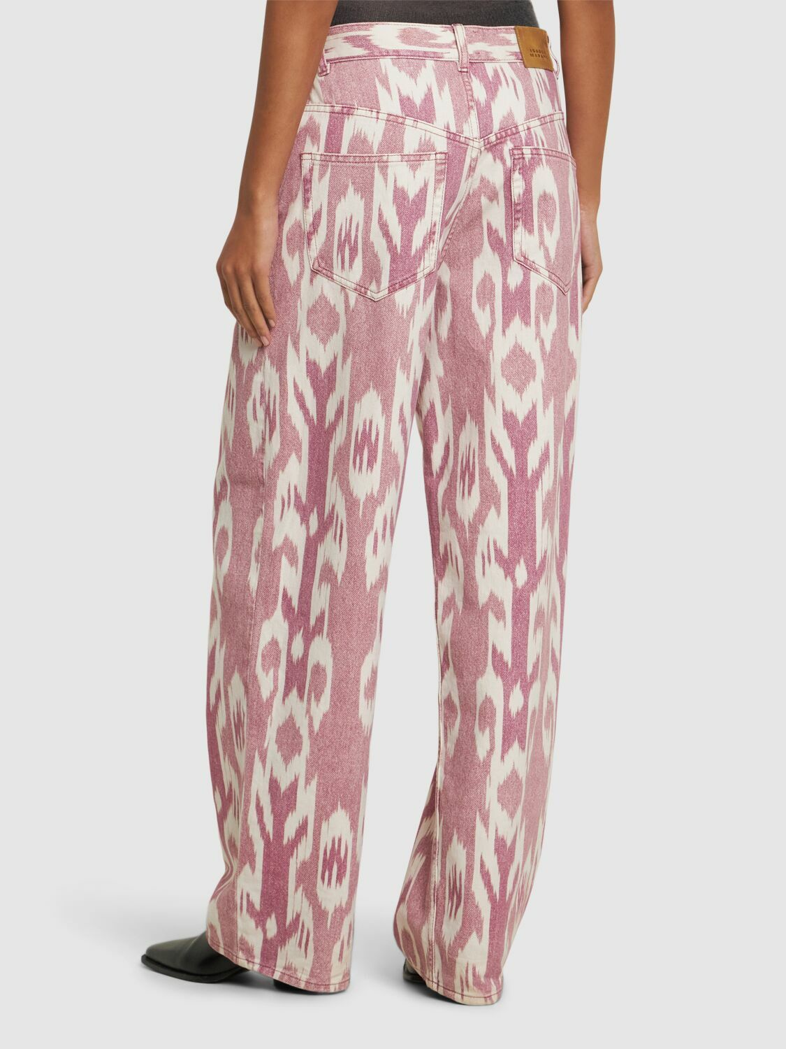 MARANT ETOILE Joanny Printed Denim Wide Leg Jeans Isabel