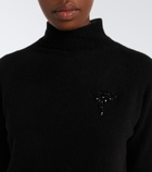 Simone Rocha Embellished cashmere turtleneck sweater