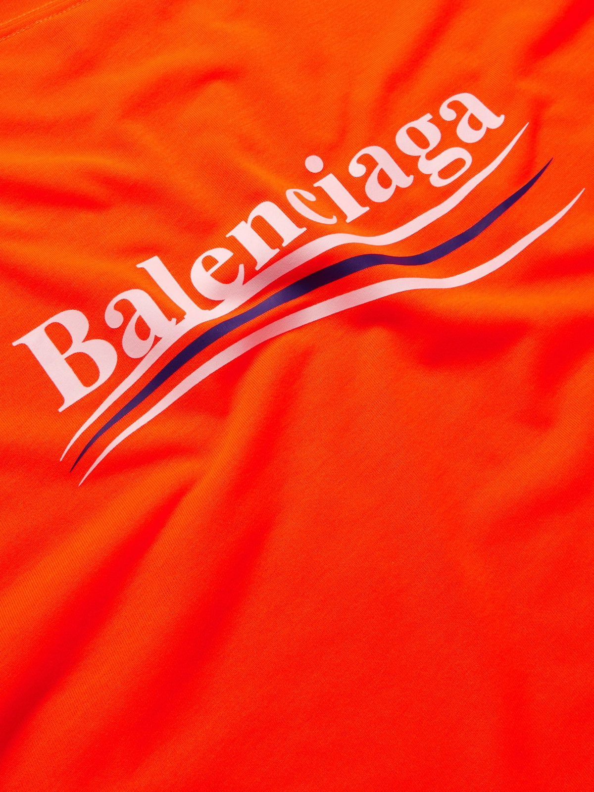 Balenciaga Multi Language Logo Oversized T-shirt M in Orange for