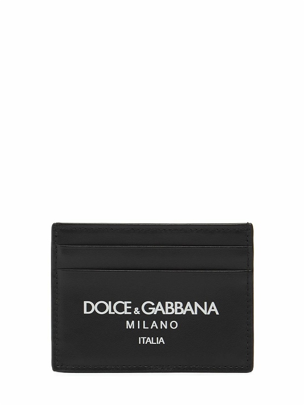 Photo: DOLCE & GABBANA - Printed Logo Leather Card Holder