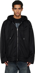 MASTERMIND WORLD Black Sheer Layered Zip-Up Jacket