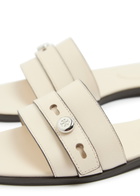 Tory Burch Romy Leather Sliders White