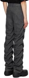 We11done Gray Ruched Trousers