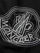 Moncler - Logo-Appliquéd Printed Cotton-Jersey Hoodie - Black