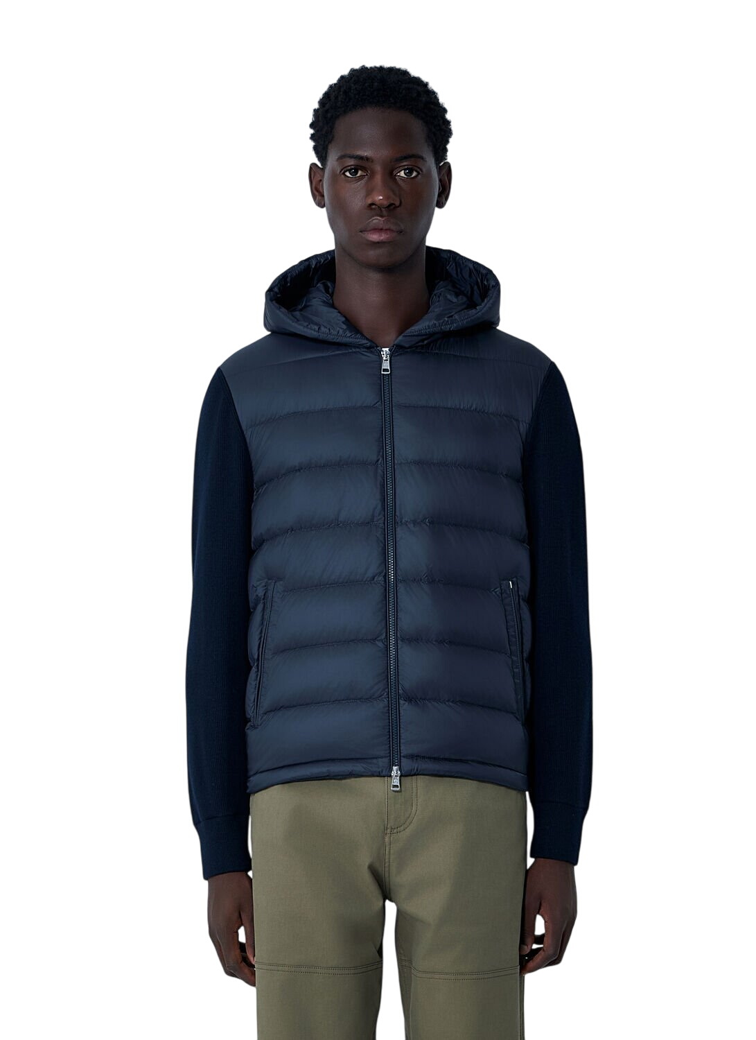 Moncler - Contrast-Tipped Virgin Wool Sweater - Men - Navy Moncler