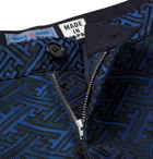 Blue Blue Japan - Slim-Fit Satin-Jacquard Shorts - Blue