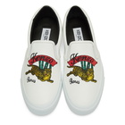 Kenzo White K-Skate Slip-On Sneakers