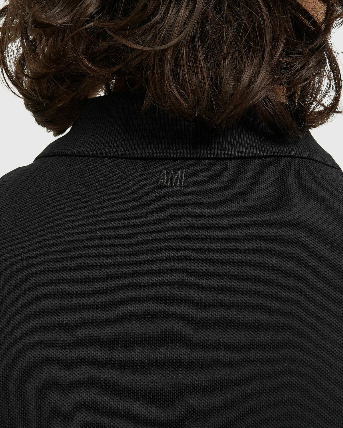 CONTRASTED AMI DE COEUR POLO SHIRT