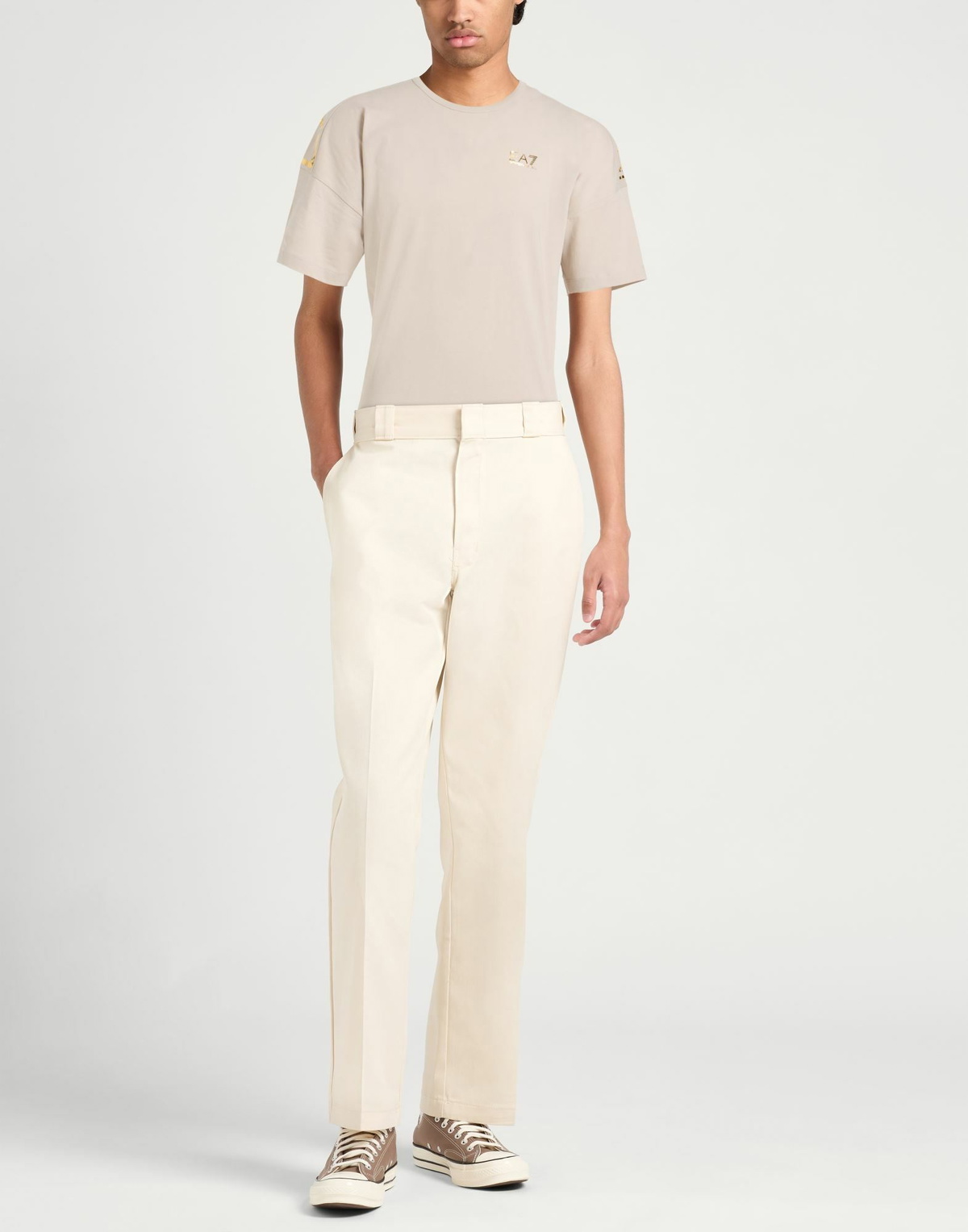 Ea7 Mens T-shirt in Beige