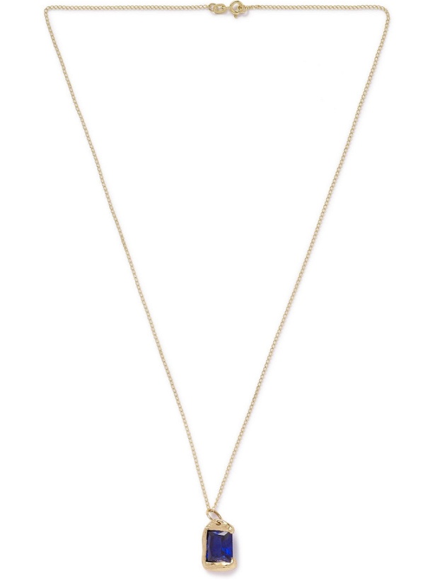 Photo: Bleue Burnham - 9-Karat Recycled Gold Sapphire Pendant Necklace