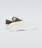 Moncler Monaco suede and leather sneakers