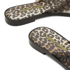 Melissa Women's x Ganni Leopard Flip Flop Slim in Black