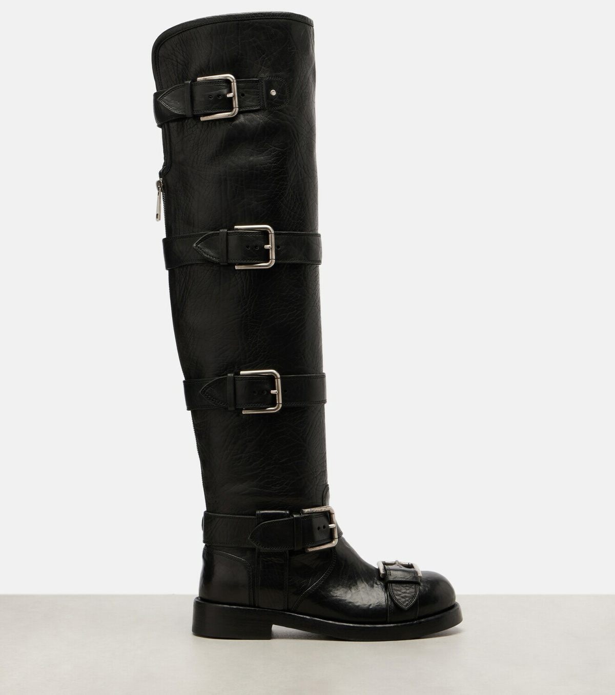 Dolce&Gabbana Over-the-knee leather biker boots