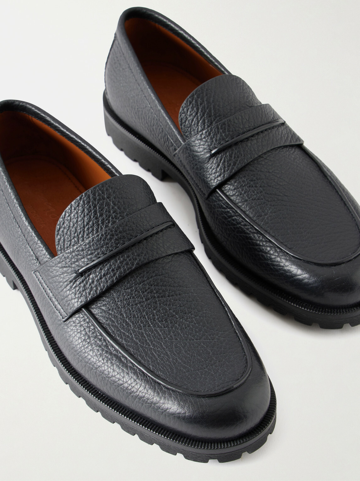 Zegna - Full-Grain Leather Loafers - Black