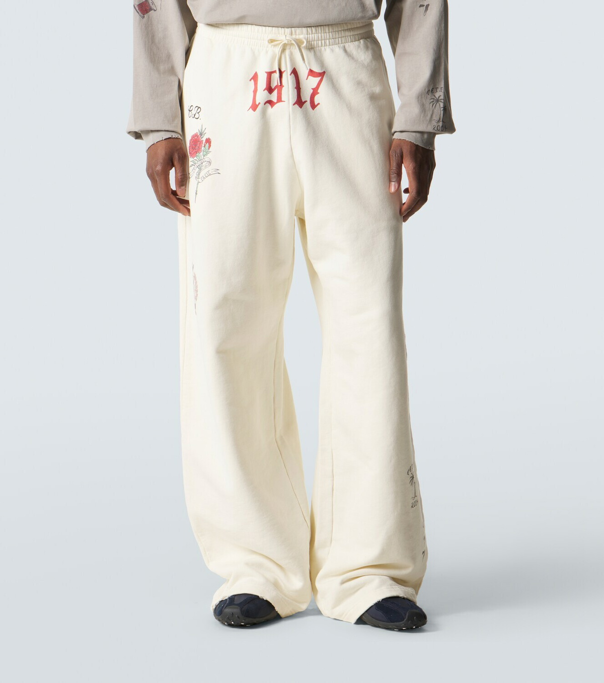 Balenciaga Printed cotton fleece sweatpants