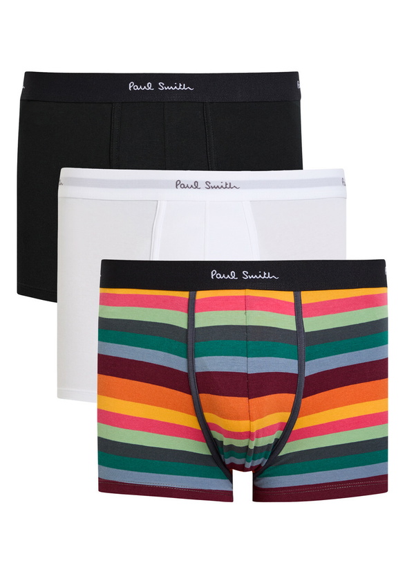 Photo: Paul Smith Stretch-cotton Trunks set of Three Multicoloured