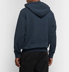 Maison Margiela - Appliquéd Loopback Cotton-Jersey Hoodie - Blue