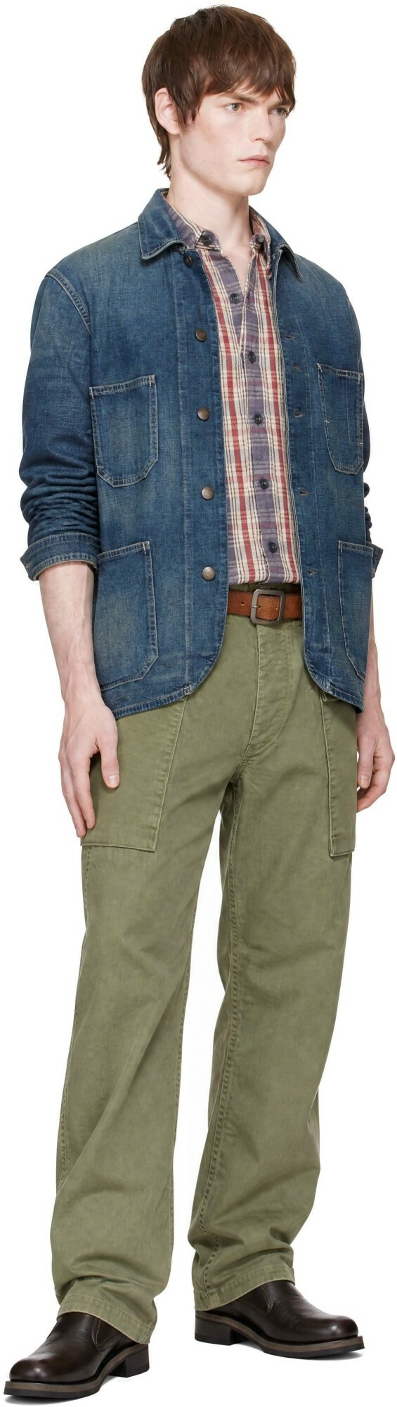 RRL Blue Denim Engineer Jacket