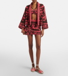 Valentino Cotton terry jacquard miniskirt