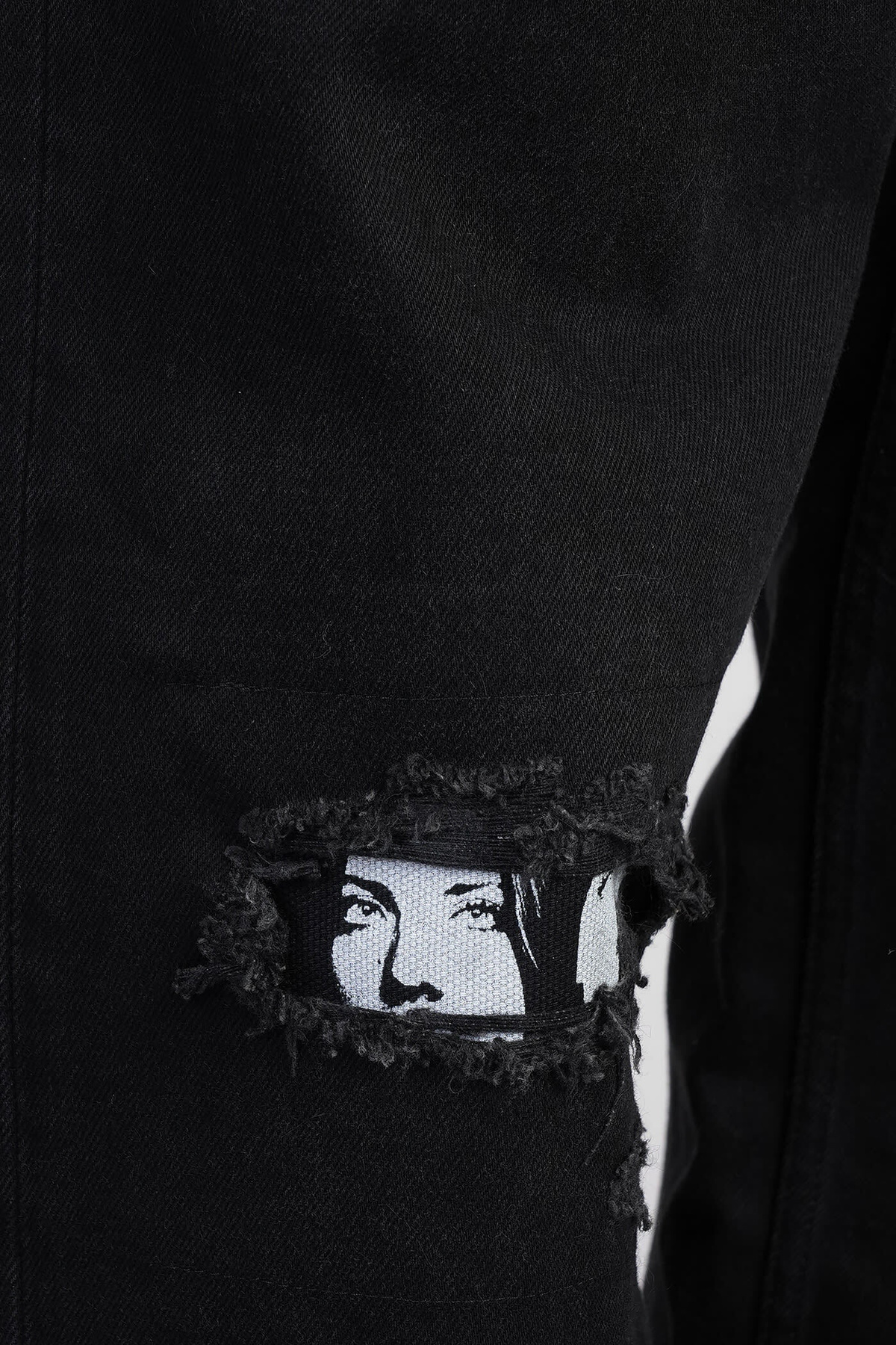 Ann Demeulemeester Polly Jeans In Black Denim Ann Demeulemeester