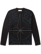 Stone Island - Intarsia Cotton Sweater - Black