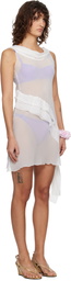 Gimaguas White Boa Minidress