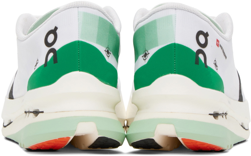 On White & Green Cloudboom Echo 3 Sneakers On