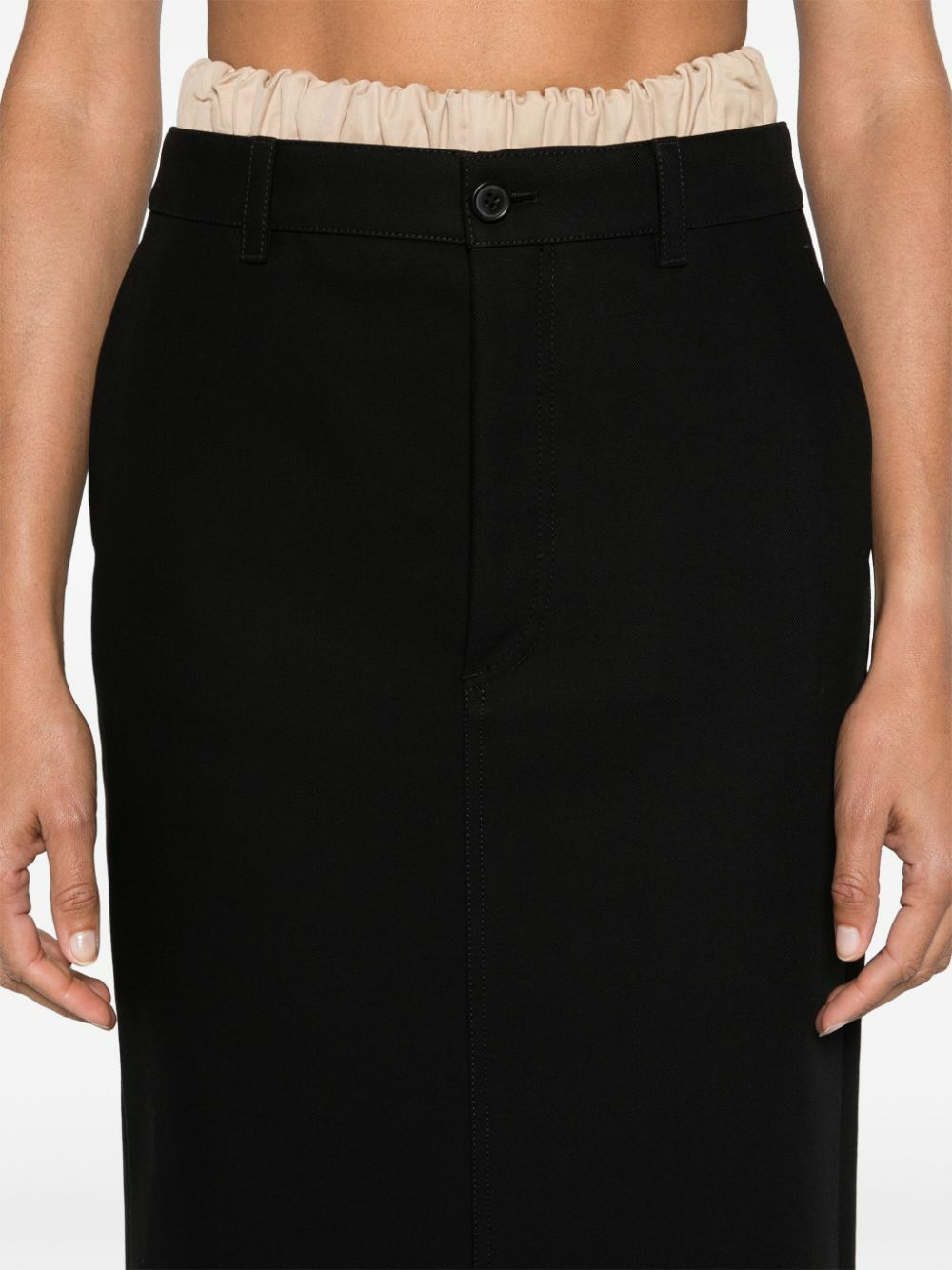 WARDROBE.NYC Black Straight-Cut Cotton Maxi Skirt WARDROBE.NYC
