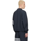 Thom Browne Navy Ripstop Raglan Coach Jacket