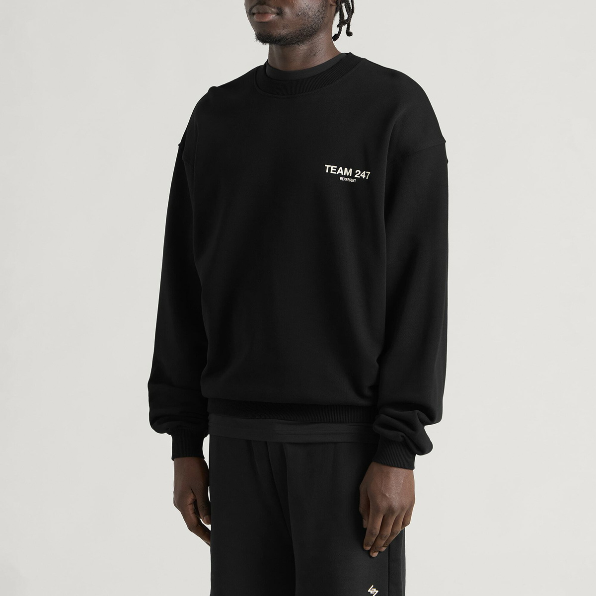 Represent 247 Men's Represent Team 247 Oversized Crew in Jet Black