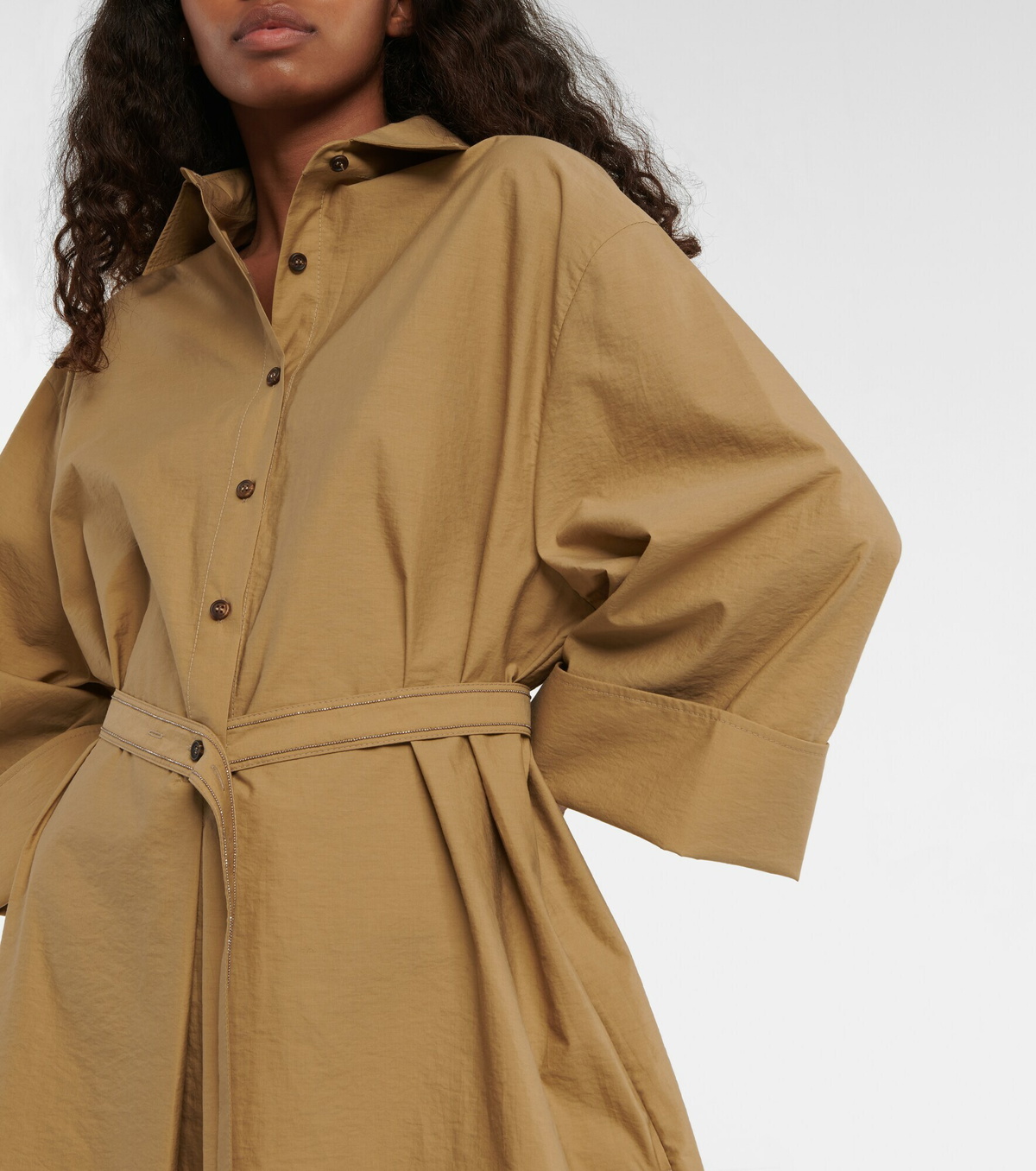 ワンピース Brunello Cucinelli Sleveless Shirt Dress In Cotton Blend Brunello Cucinelli - Cotton-blend shirt dress Brunello Cucinelli