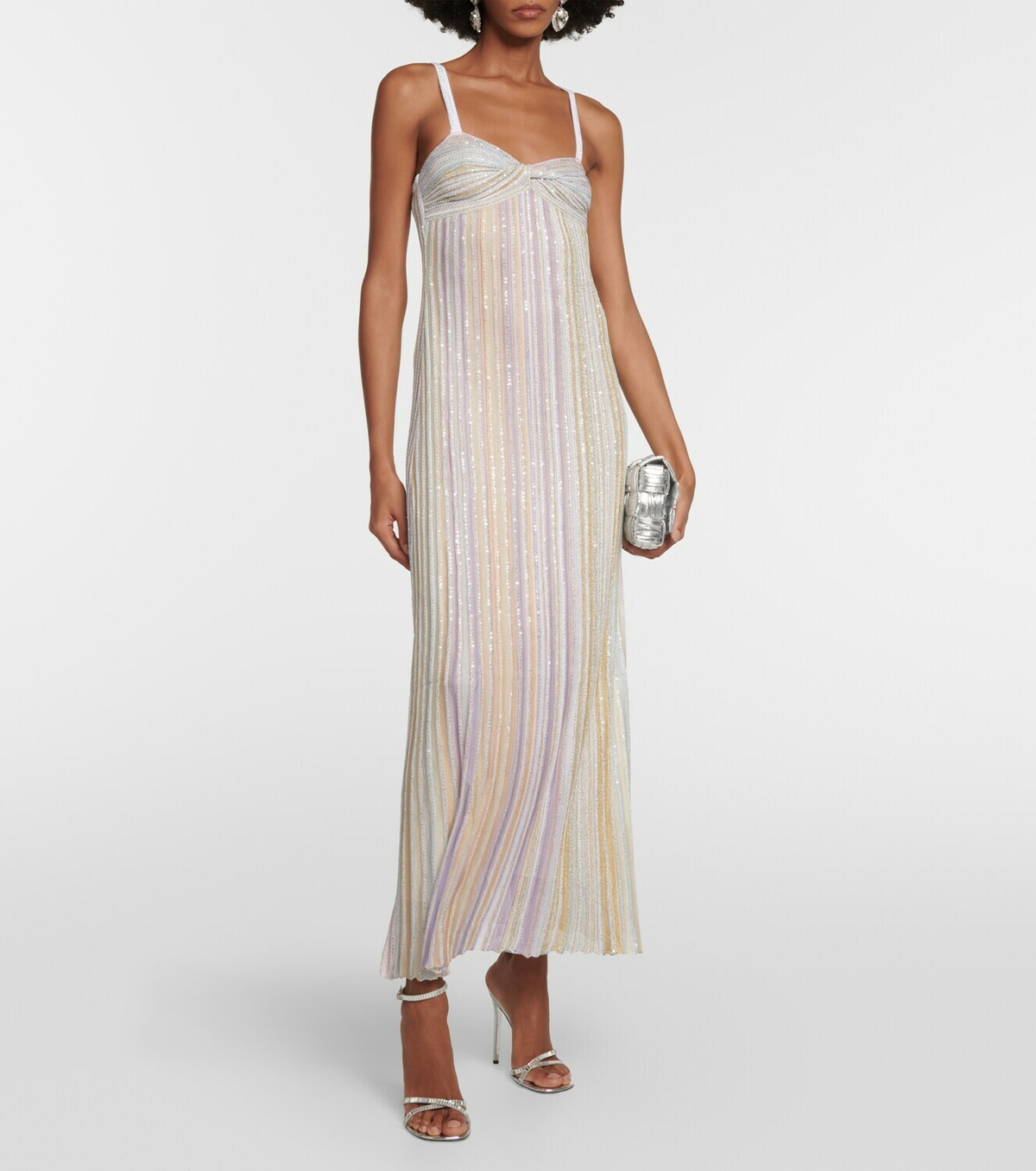Missoni Striped Maxi Dress - Black/Yellow/Pink (Size 40) main image 1
