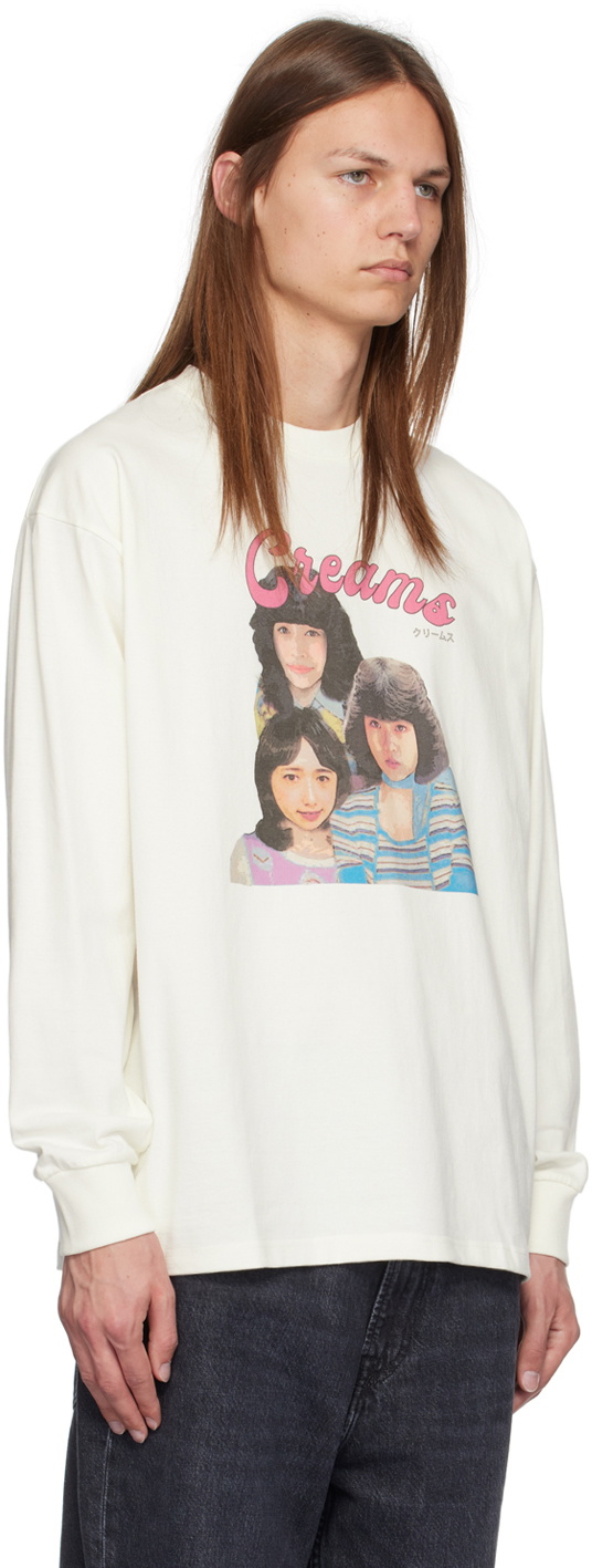RICE NINE TEN Off-White Girls Pop Idol Long Sleeve T-Shirt