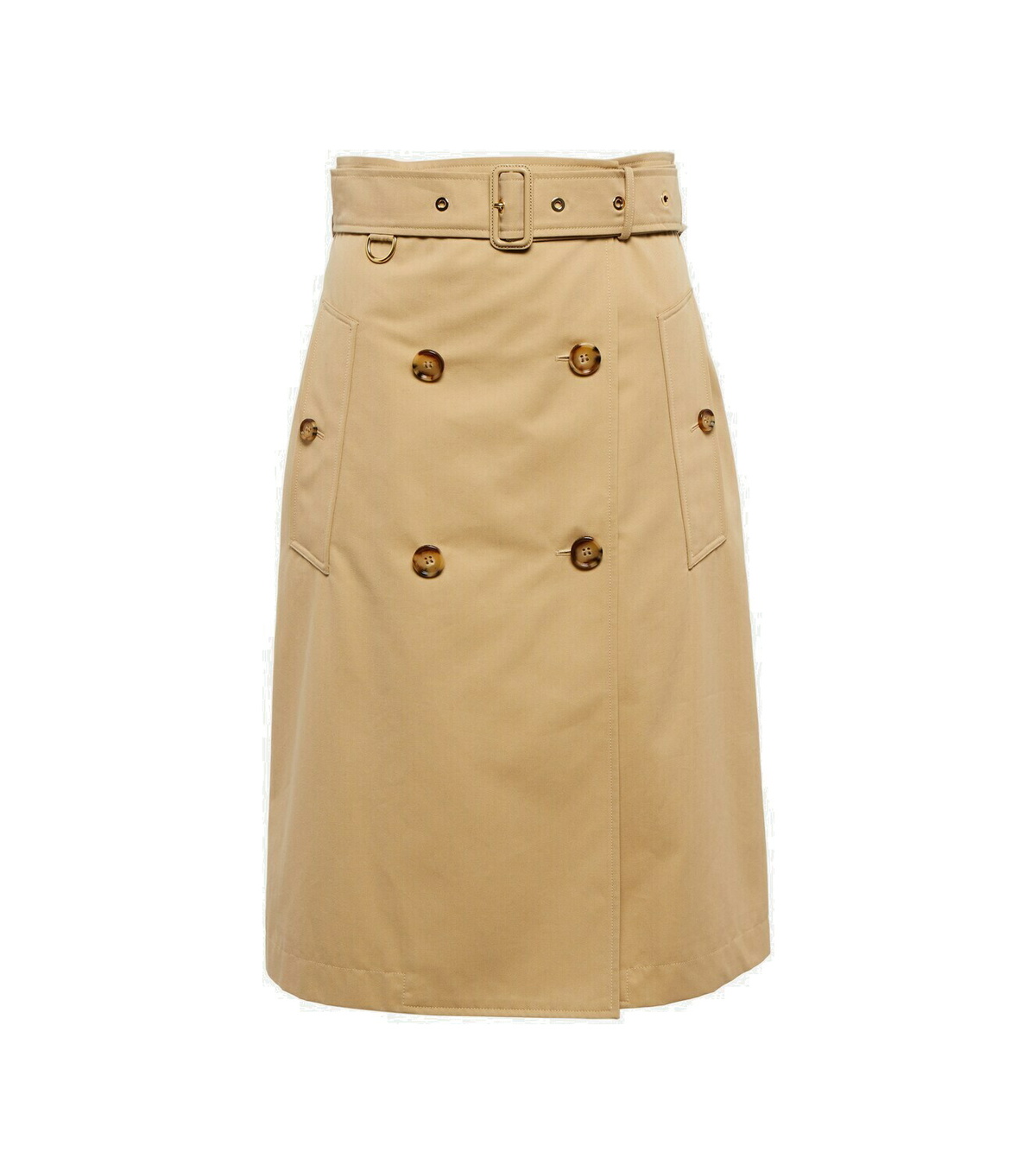 Burberry - Cotton gabardine midi skirt Burberry