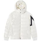 Moncler Men's Corydale Side Logo Jacket in White/Black