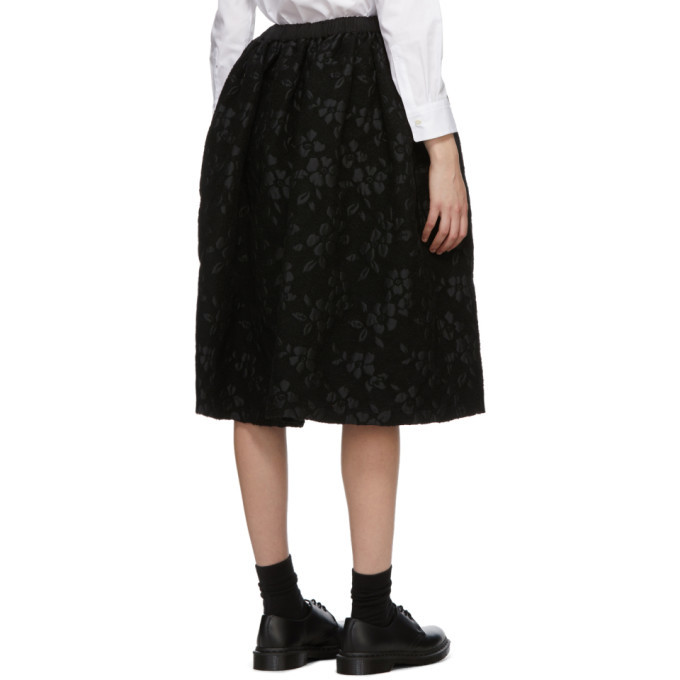 Comme des Garçons 00AW Jacquard Skirt Tricot Comme des Garcons Black Floral Jacquard Skirt Tricot