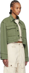 We11done Khaki Cropped Work Jacket