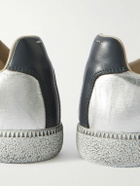 Maison Margiela - Replica Leather-Trimmed Shell Sneakers - Silver