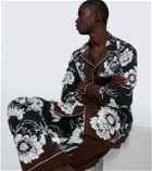 Valentino Floral silk pajama shirt