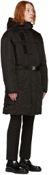 Givenchy Black 4G Buckle Hooded Parka