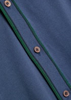 PS Paul Smith Striped-trim Piqué Stretch-cotton Shirt Blue