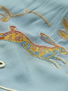 Nudie Jeans - Gonzo Embroidered TENCEL™ Lyocell Western Shirt - Blue
