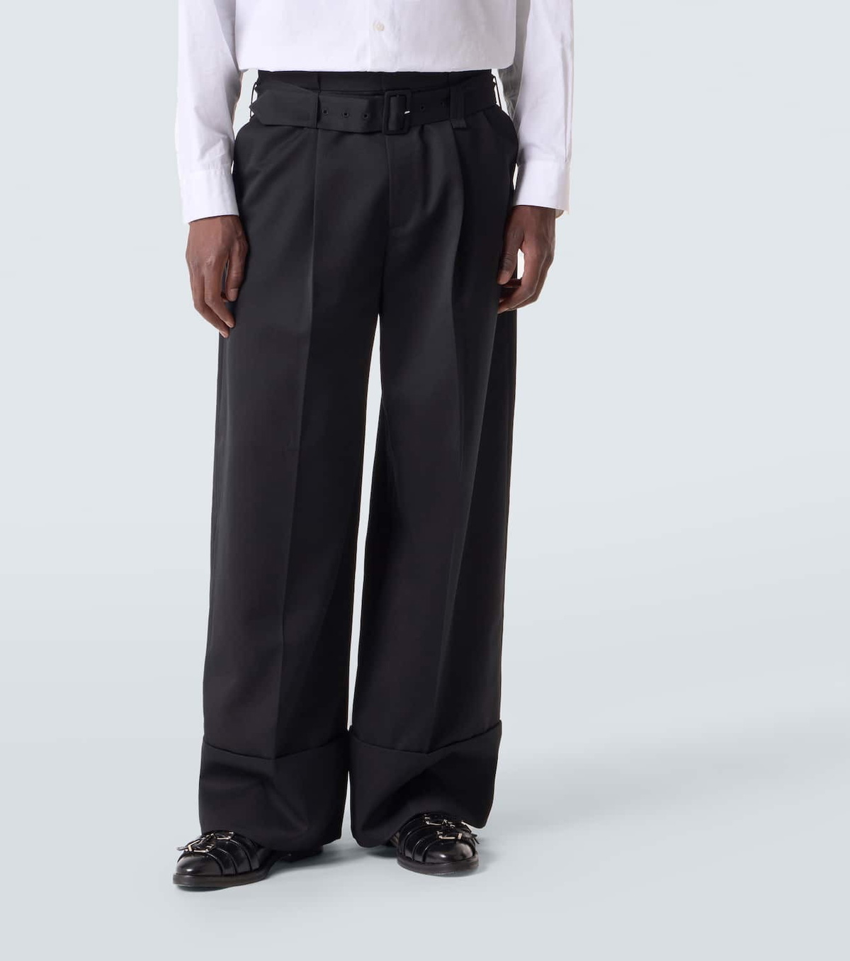 Simone Rocha Belted high-rise wide-leg pants