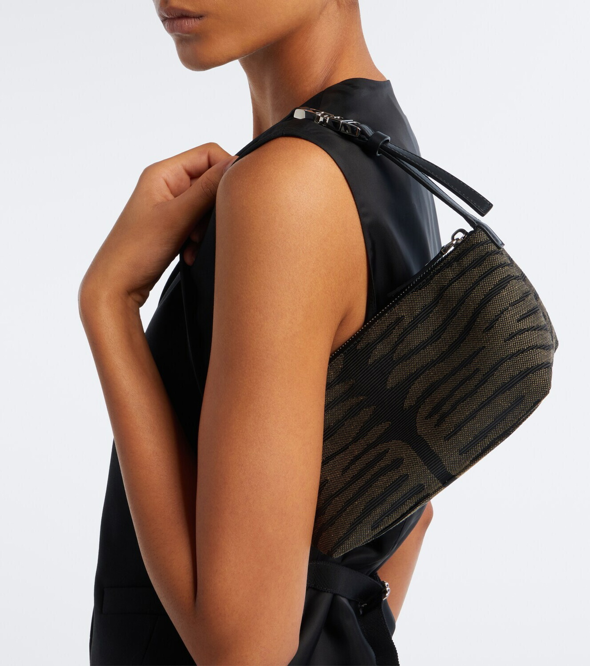 Fendi Vanity Small jacquard shoulder bag