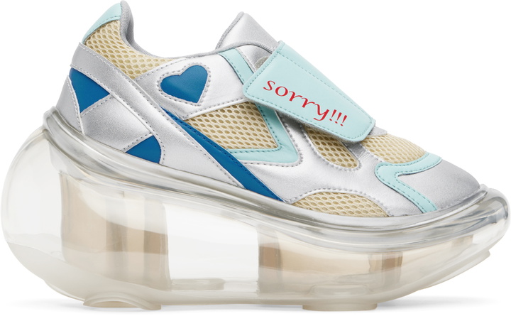 Photo: I'm Sorry by Petra Collins SSENSE Exclusive Off-White & Blue JennyFax Edition Bubble Sneakers
