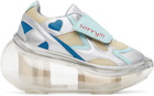 I'm Sorry by Petra Collins SSENSE Exclusive Off-White & Blue JennyFax Edition Bubble Sneakers