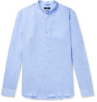 Hugo Boss - Jordi Slim-Fit Grandad-Collar Slub Linen Shirt - Blue